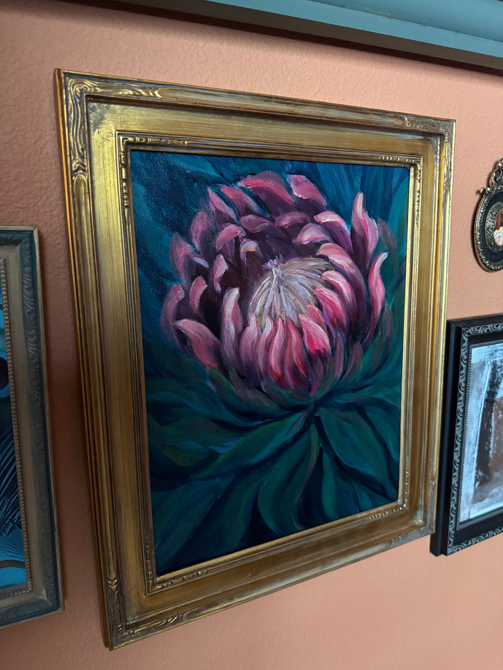 Painting of Protea bloom 