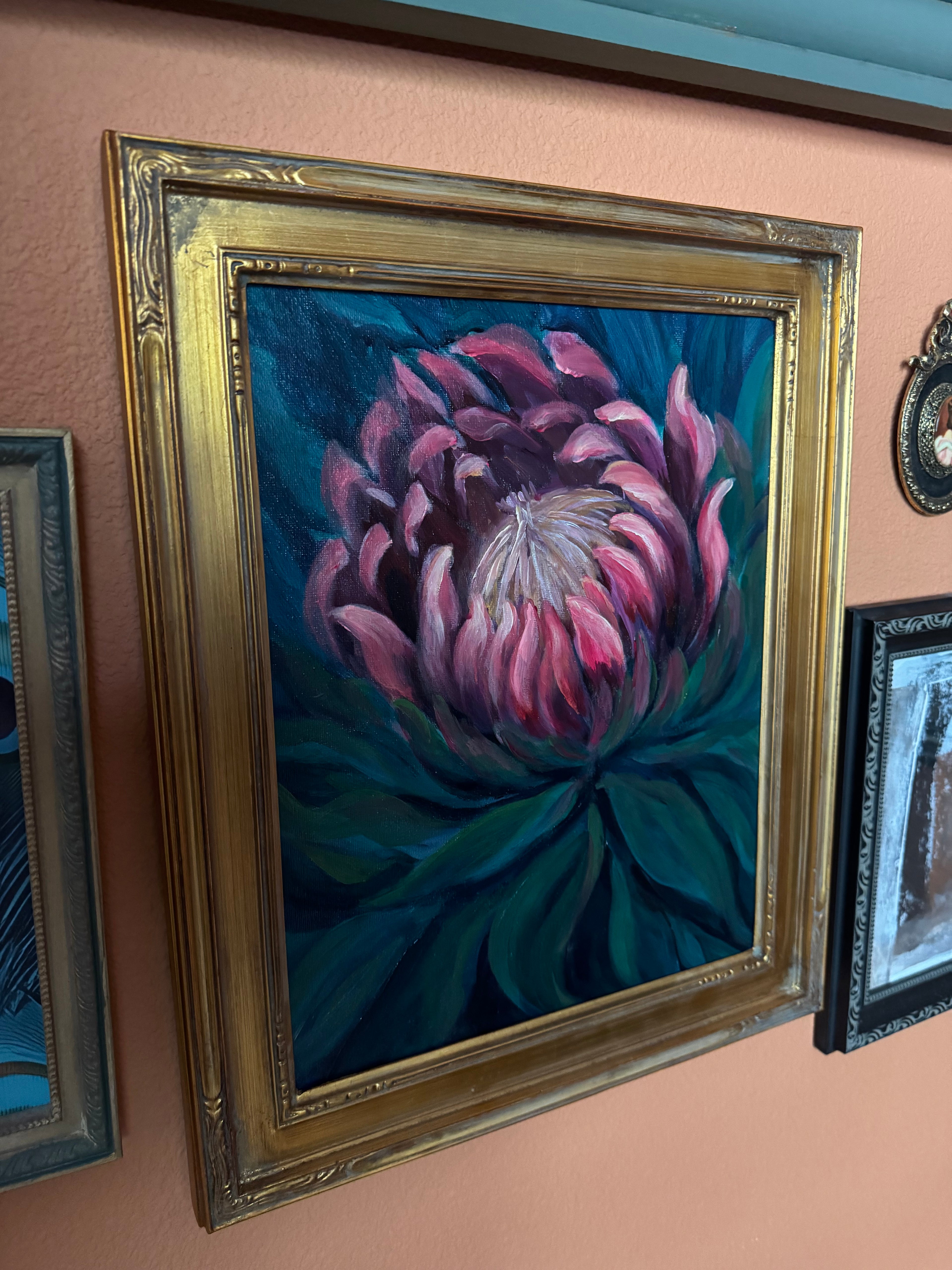 Painting of Protea bloom 