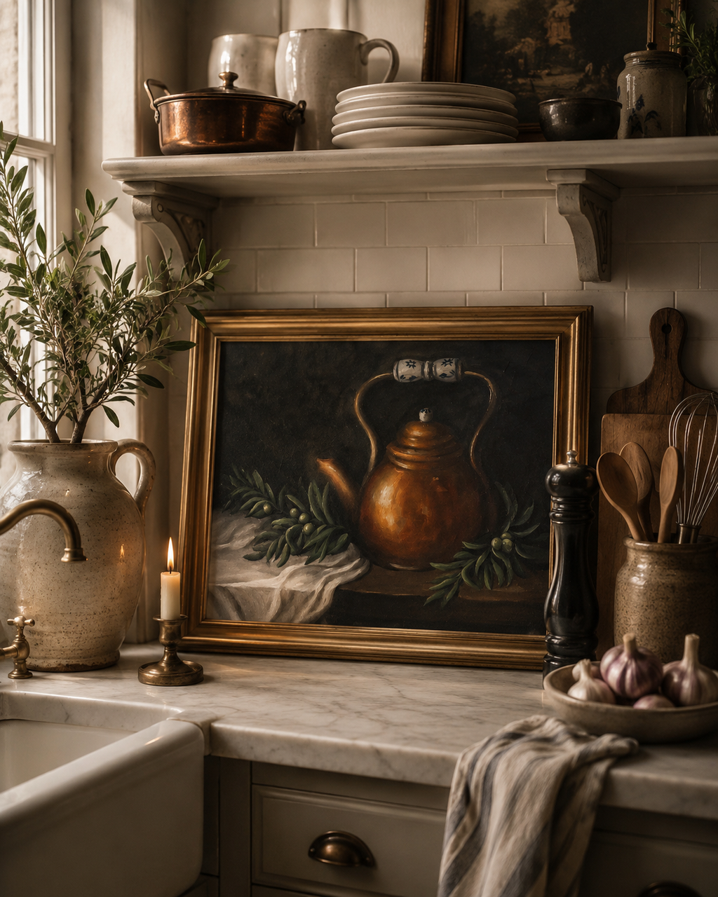 Copper and Olive Light