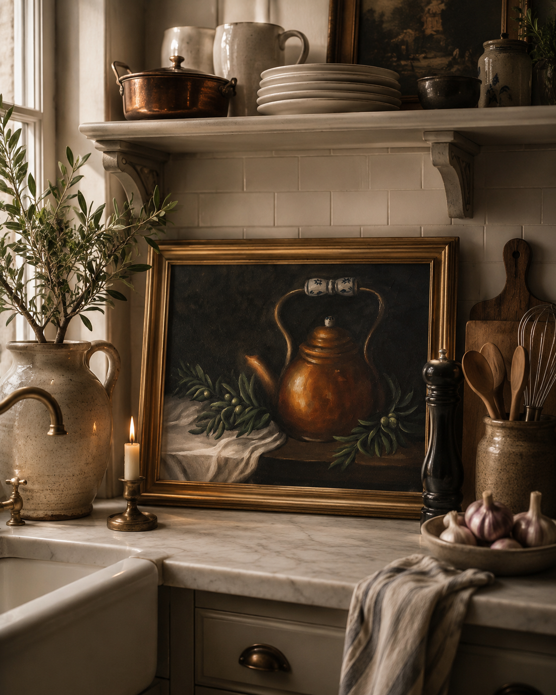 Copper and Olive Light